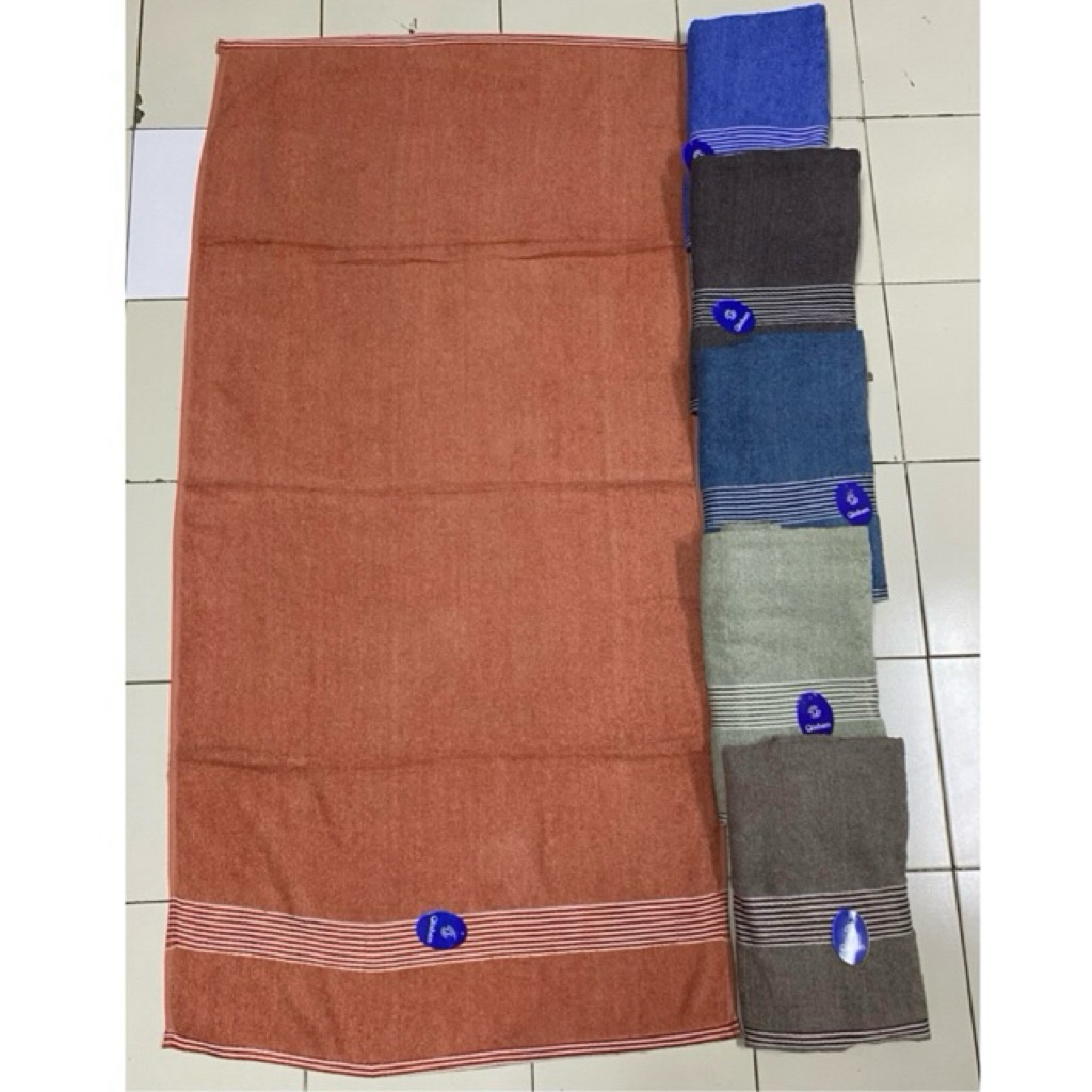 Handuk Dewasa Qishen Salur 90x180cm / Handuk Mandi Jumbo