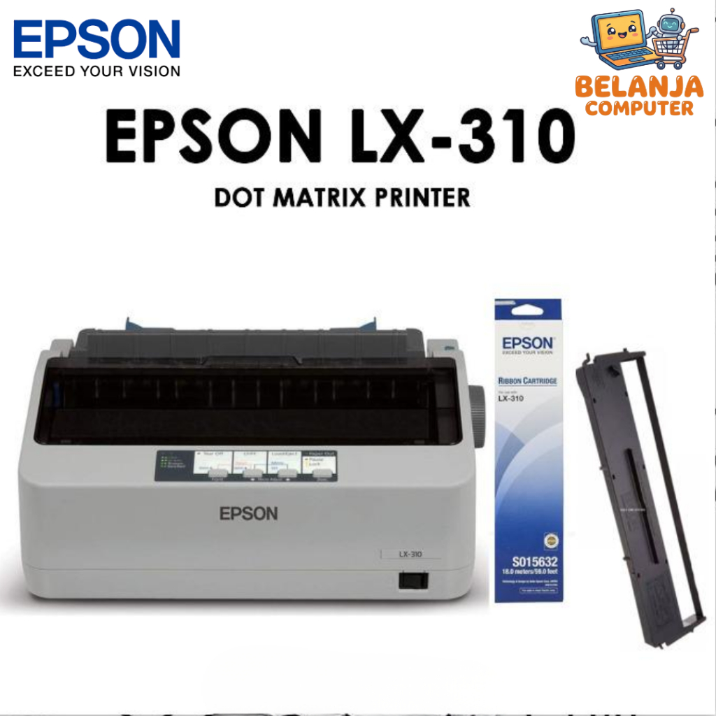 PRINTER EPSON LX310 EPSON LX-310 LX 310 Printer Dot Matrix printer nota Garansi Resmi