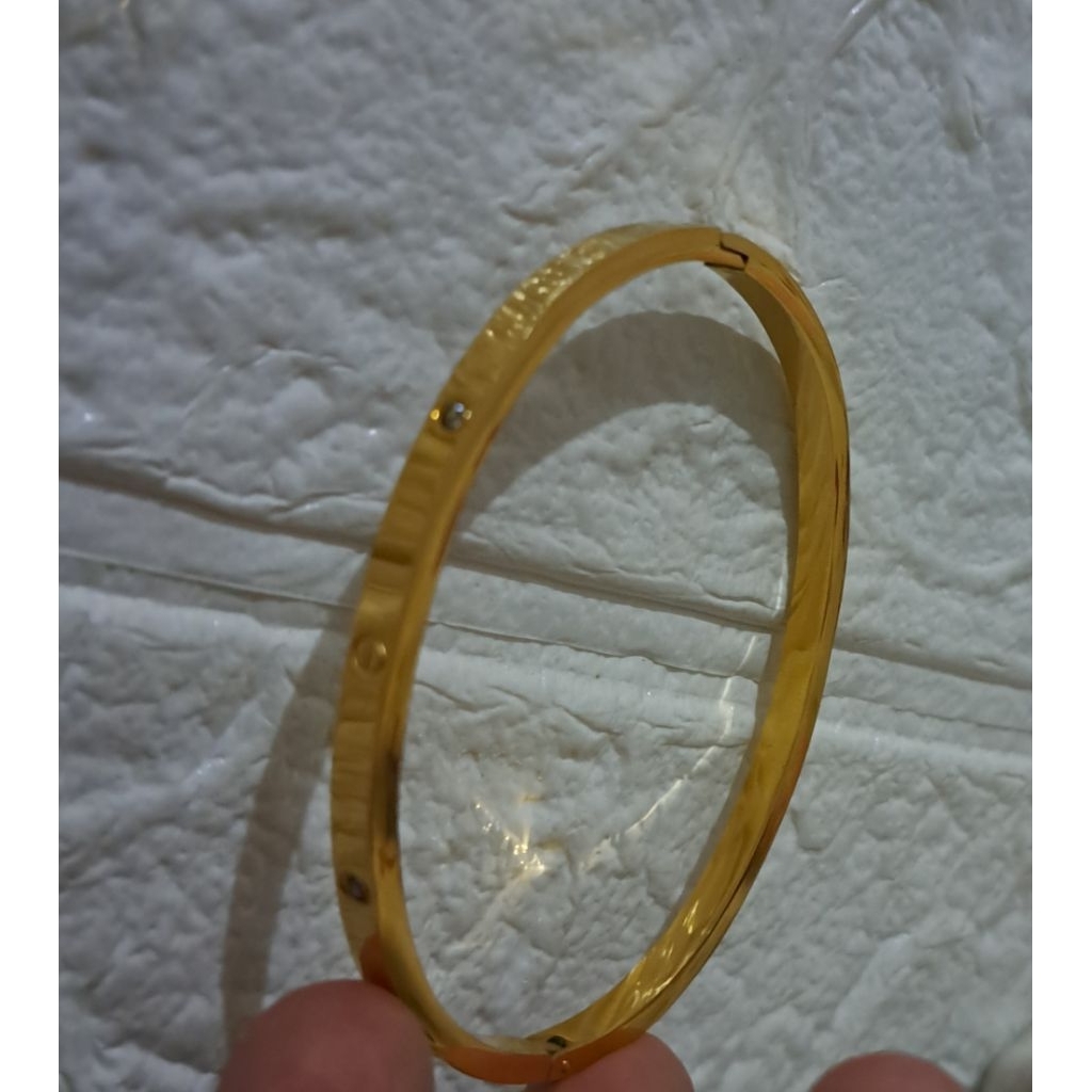 gelang bangle oval titanium premium