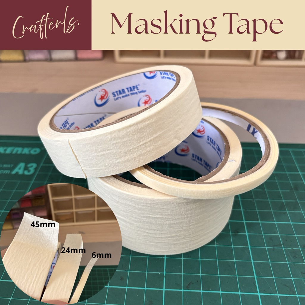 Masking tape 6MM 45MM Lakban Isolasi kertas