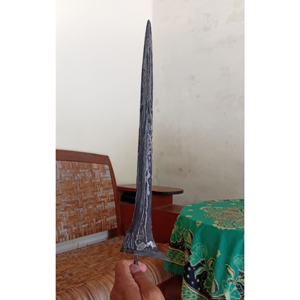 Bilah Keris Lurus Brojol Pamor Wos Wutah Panjang 37 cm