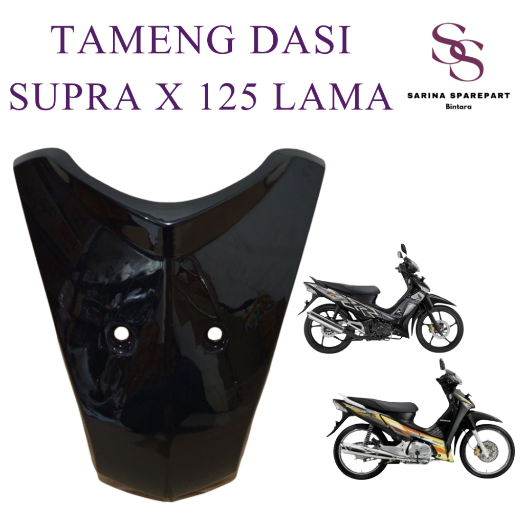 Panel Tameng Body Depan Honda Supra X 125 Lama Tameng Depan Supra X 125 Batman 2004-2013 Hitam Tensi