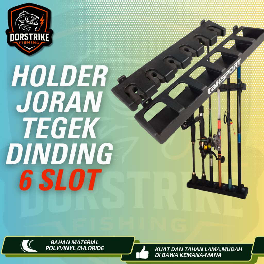 rak joran 6 lubang rak joran dinding 6 lubang rak dinding joran 6lot