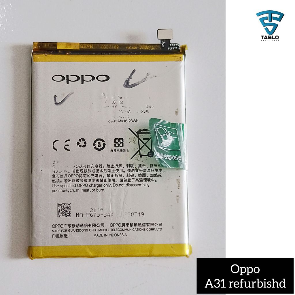 baterai Oppo a31 refurbishd original copotan hp