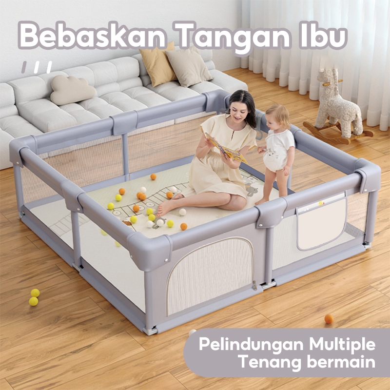 [COD]Pagar Bayi Bermain Pagar Kasur Pengaman Baby Pagar Mainan Anak Box Bayi Baby Playpen Safe