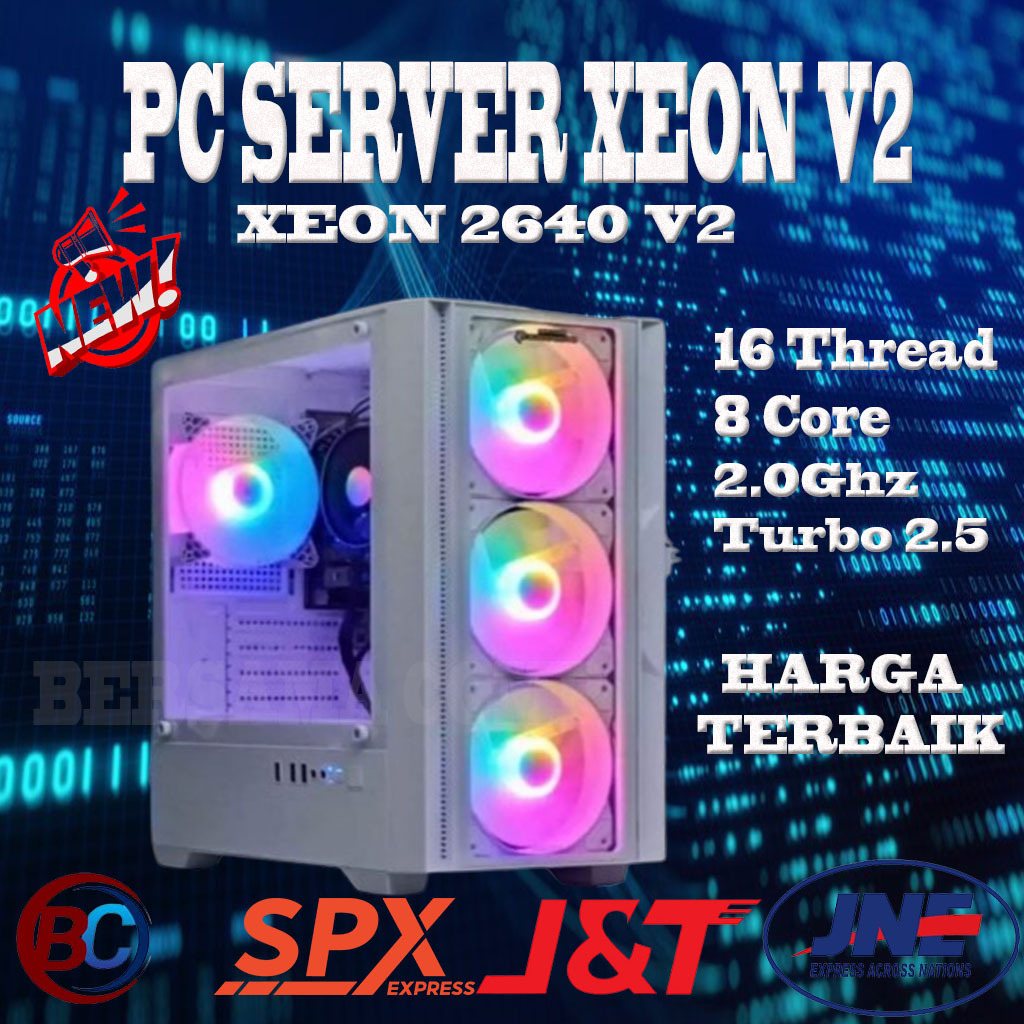 PC SERVER XEON 16Thread 8Core RAM ECC 64GB SSD 512GB HDD 2TERA