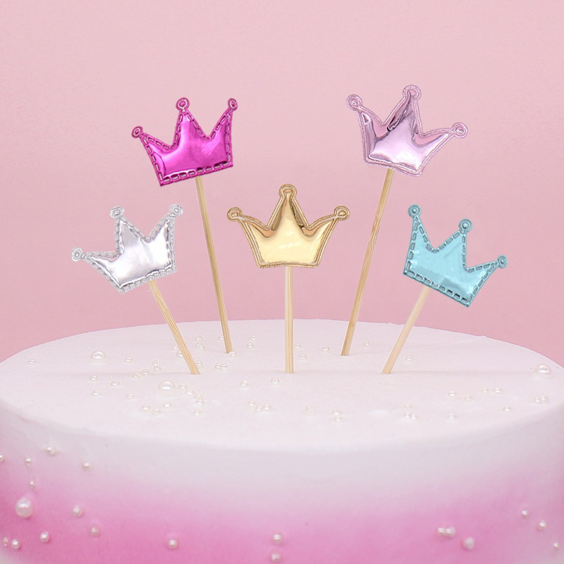 Topper Cake Bintang / Crown / Mahkota / Love Hiasan Kue Ulang Tahun