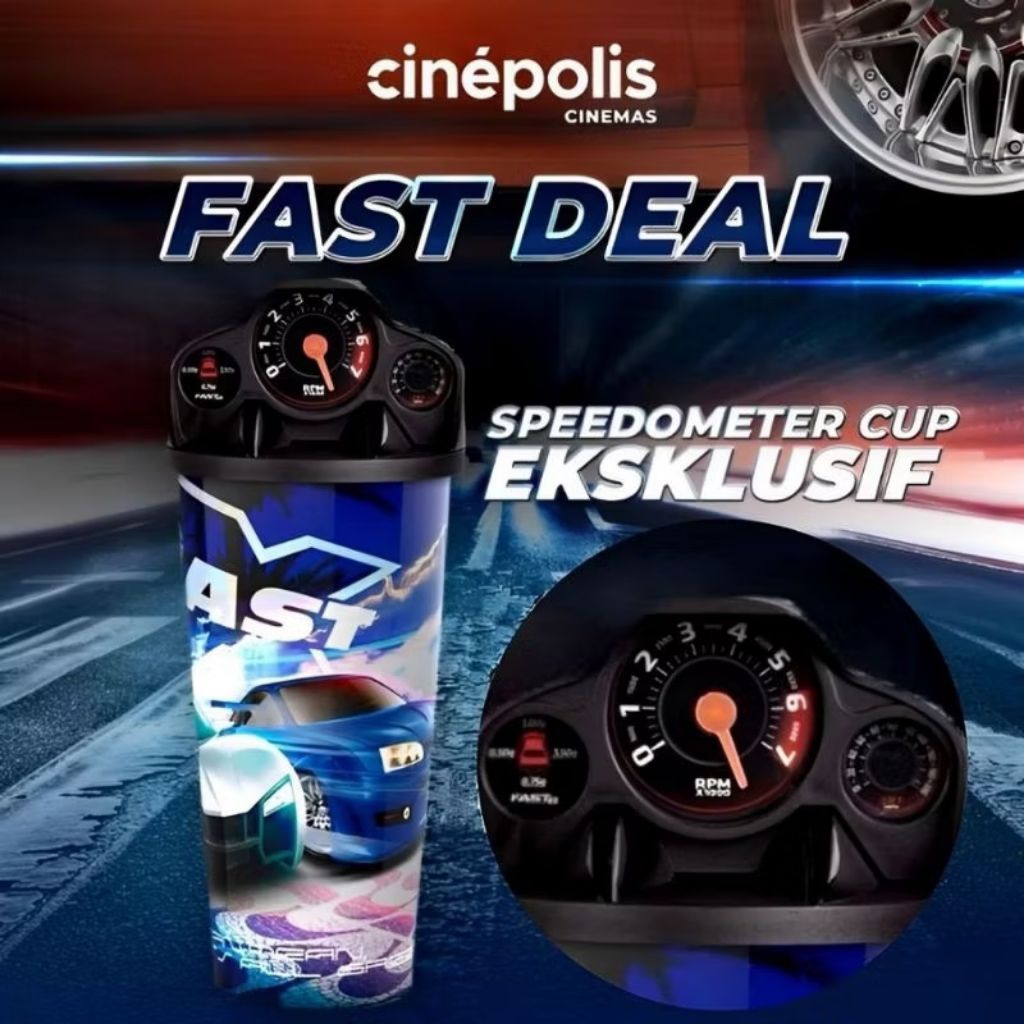 Tumbler Speedometer Cup Fast Furious X Exclusive Movie Merchandise Cinepolis Cinema