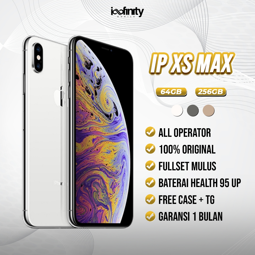 HP iP XS MAX 64GB - 256GB SECOND FULLSET ALL OPERATOR