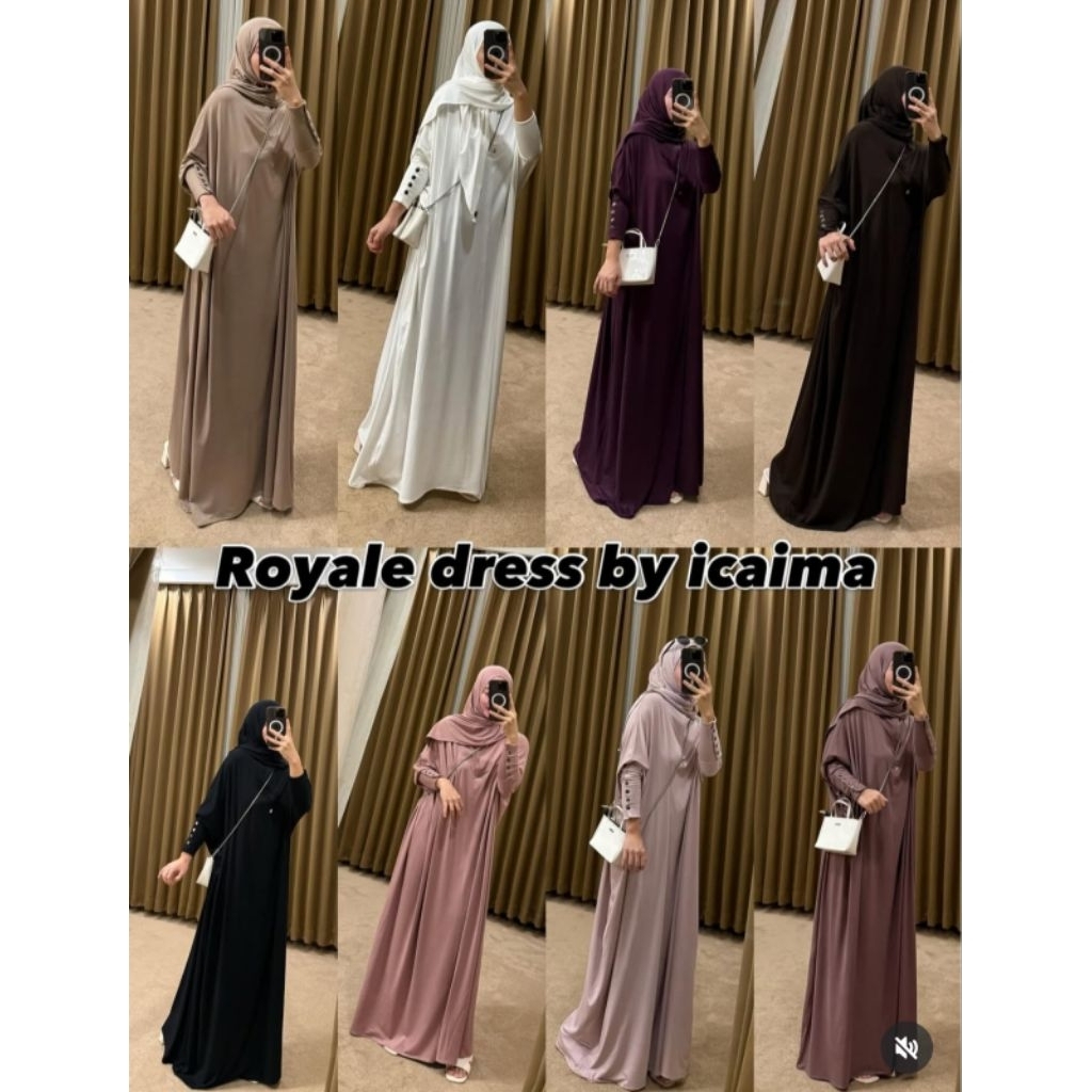 DRESS ROYALE ICAIMA/ DRESS ROYALE + HIJAB JOLLY/HIJAB KISSEL/ HIJAB KLICK