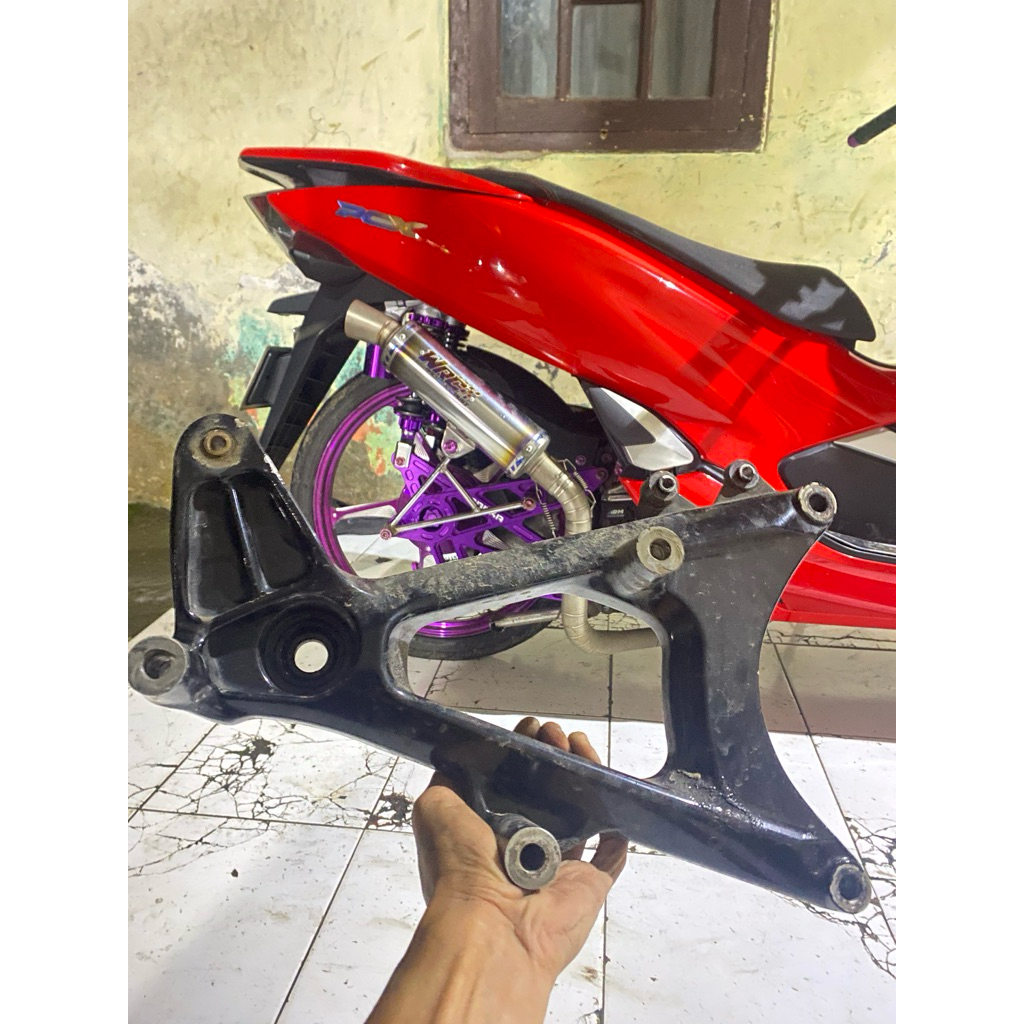 arm pcx 150 downgrade pengereman belakang tromol