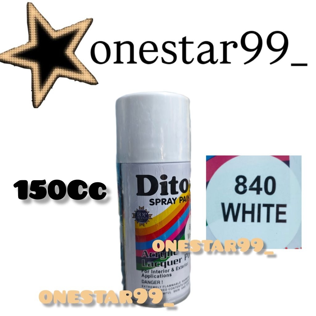 Pilok Pilox Pylox Cat Diton Putih 840 White Glossy Mengkilap 150Cc Spray Paint