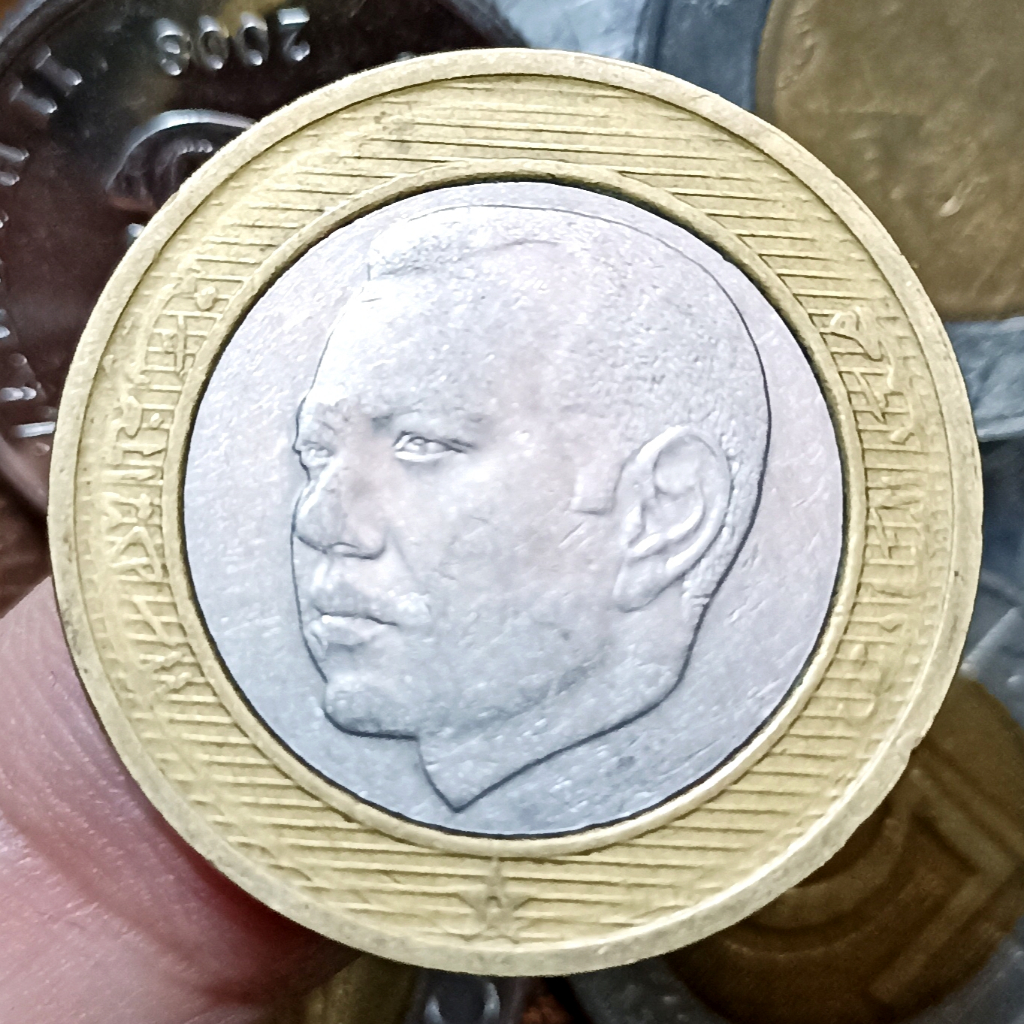 Koin Kuno Bimetal Maroko / Morocco 10 Dirhams - Mohammed VI