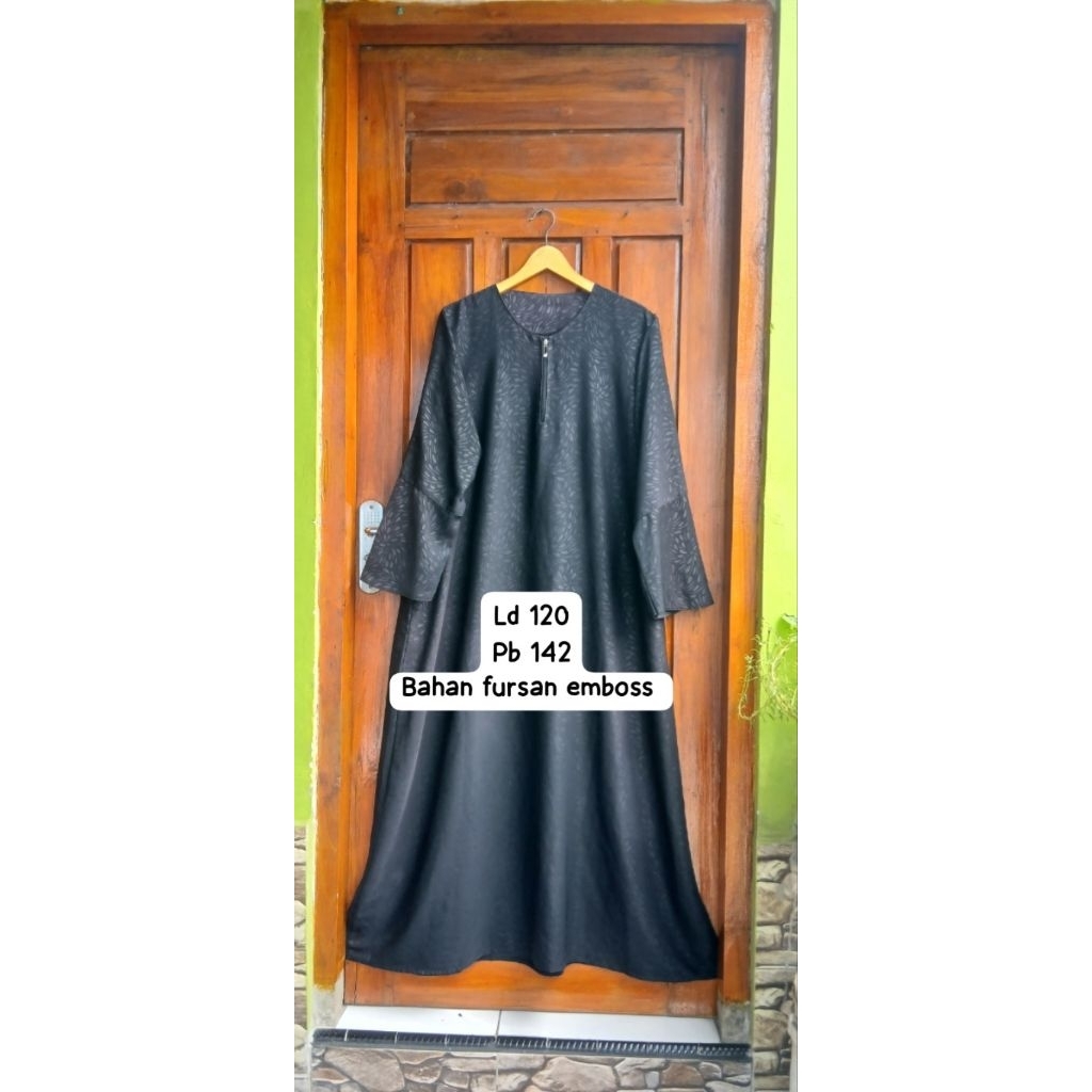 abaya gamis fursan emboss