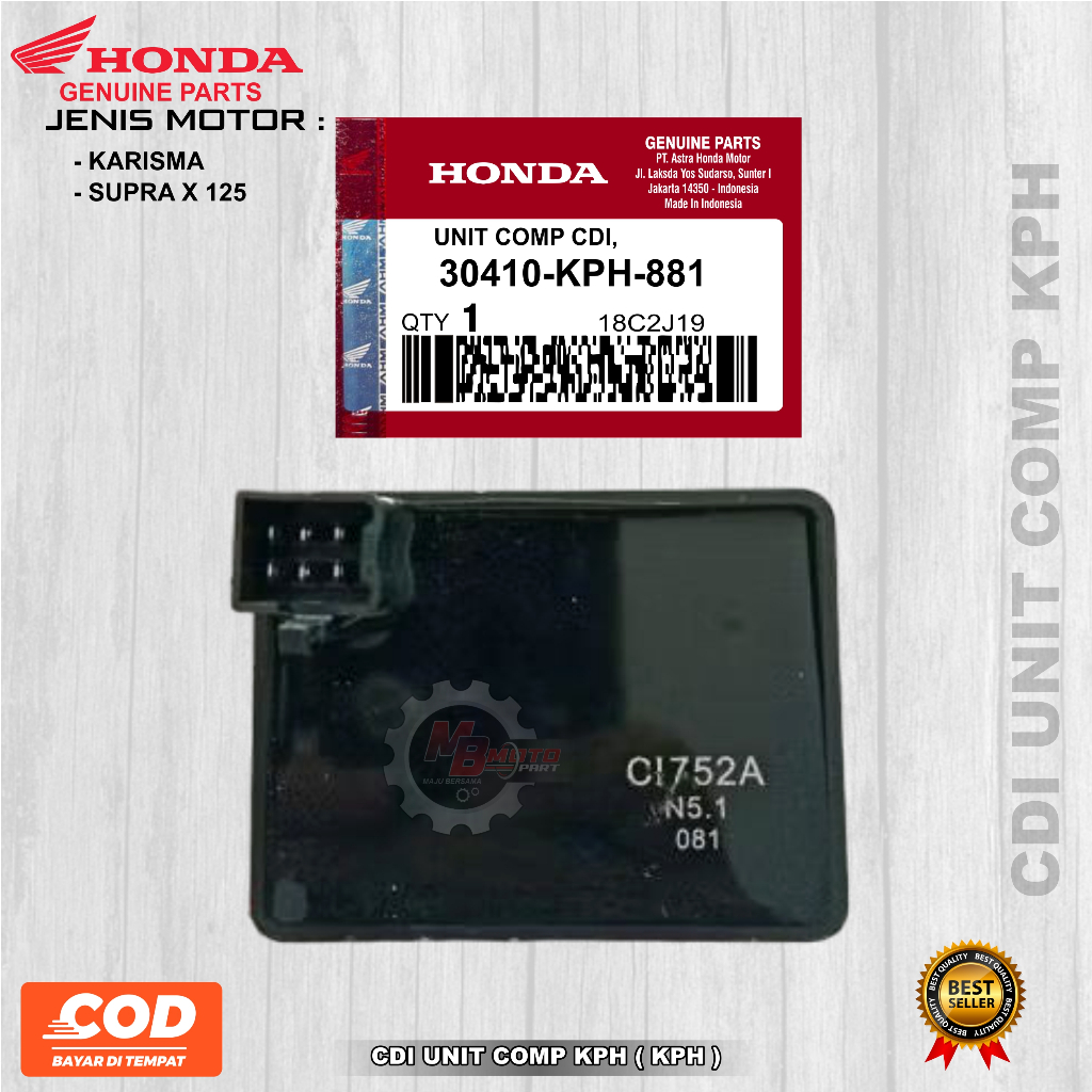 CDI Honda Karisma, Supra X 125 Karbu Kualitas KPH Original