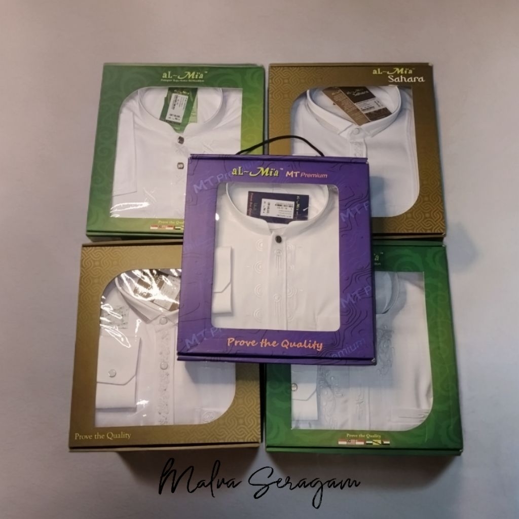 Baju Koko AL-MIA MT / MT PREMIUM / MT FAHSION / Zahras Lengan Panjang & Pendek