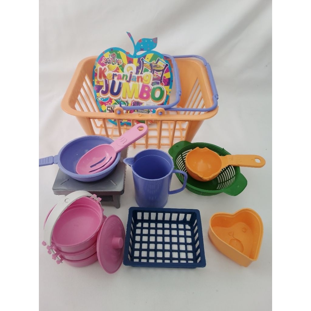 mainan masak masakan anak keranjang jumbo