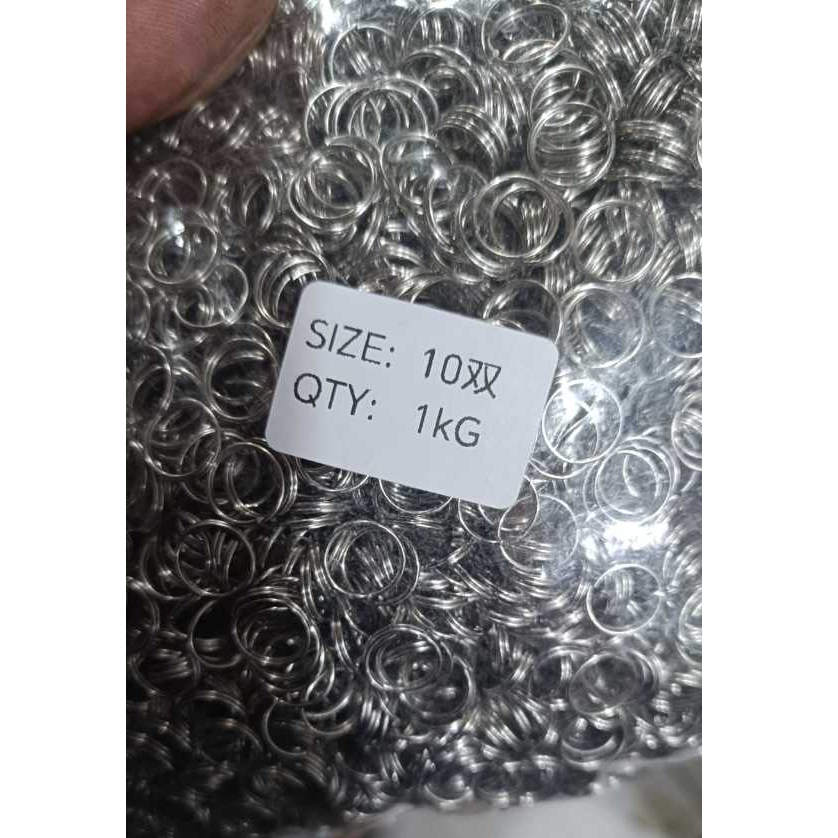 Ring Double 10mm Silver ukuran sedang / Ring o / Ring sambung bahan dasar merangkai DIY