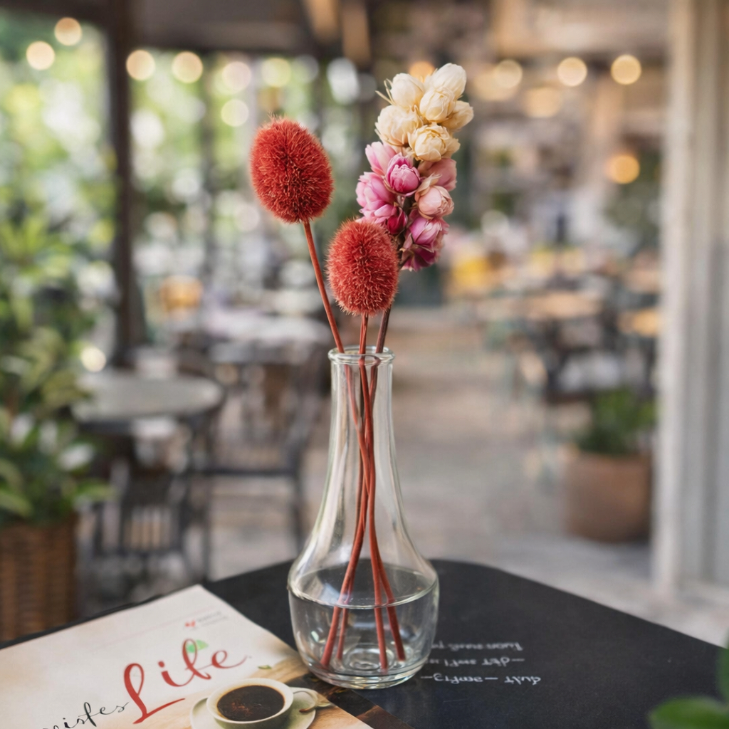 Vas Kaca Mini Vas Kaca Aestetik Vas Bunga Hias Dekorasi Ruangan