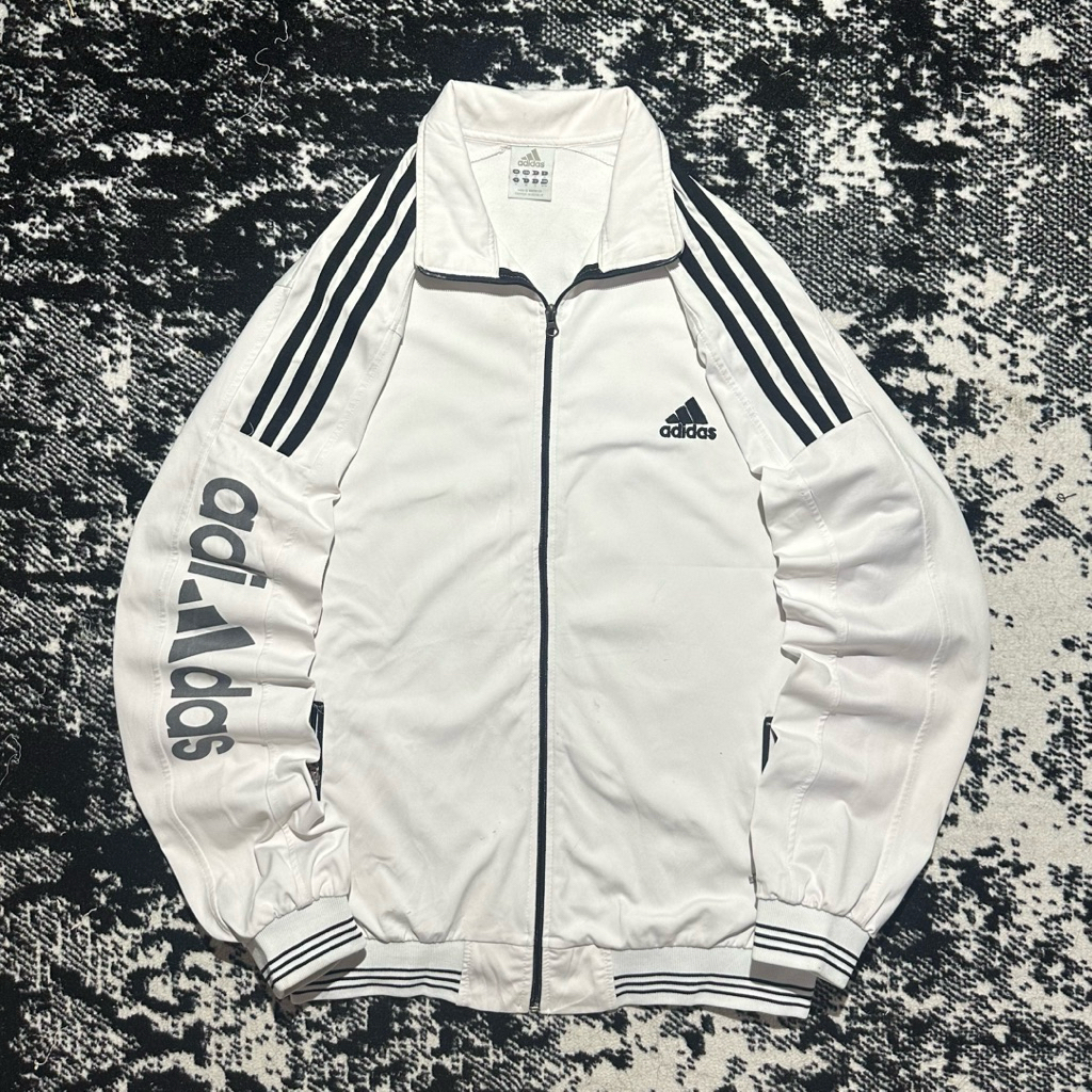 Windbreaker Tracktop Adidas Big Logo Jacket Vintage List