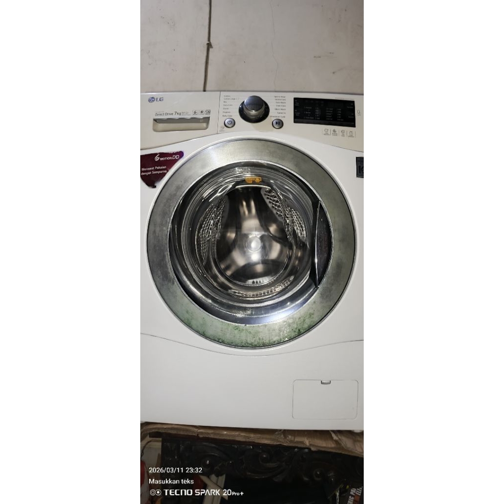 Jual mesin cuci second berkwalitas LG inverter 7kg direct drive