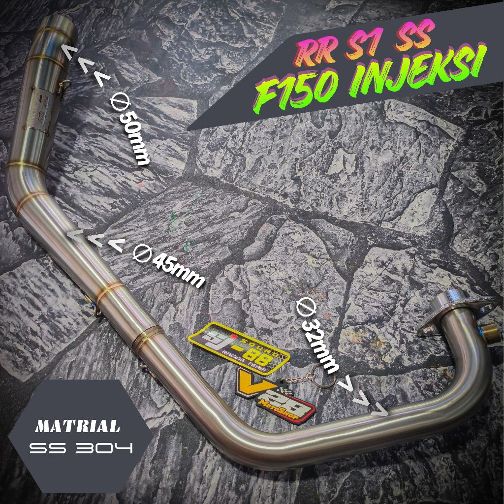Knalpot SJ88 HEADER Only RR S1 SATRIA F150 INJEKSI Pipa Leheran NGACUNG Ceng Roadrace Original SJ-88