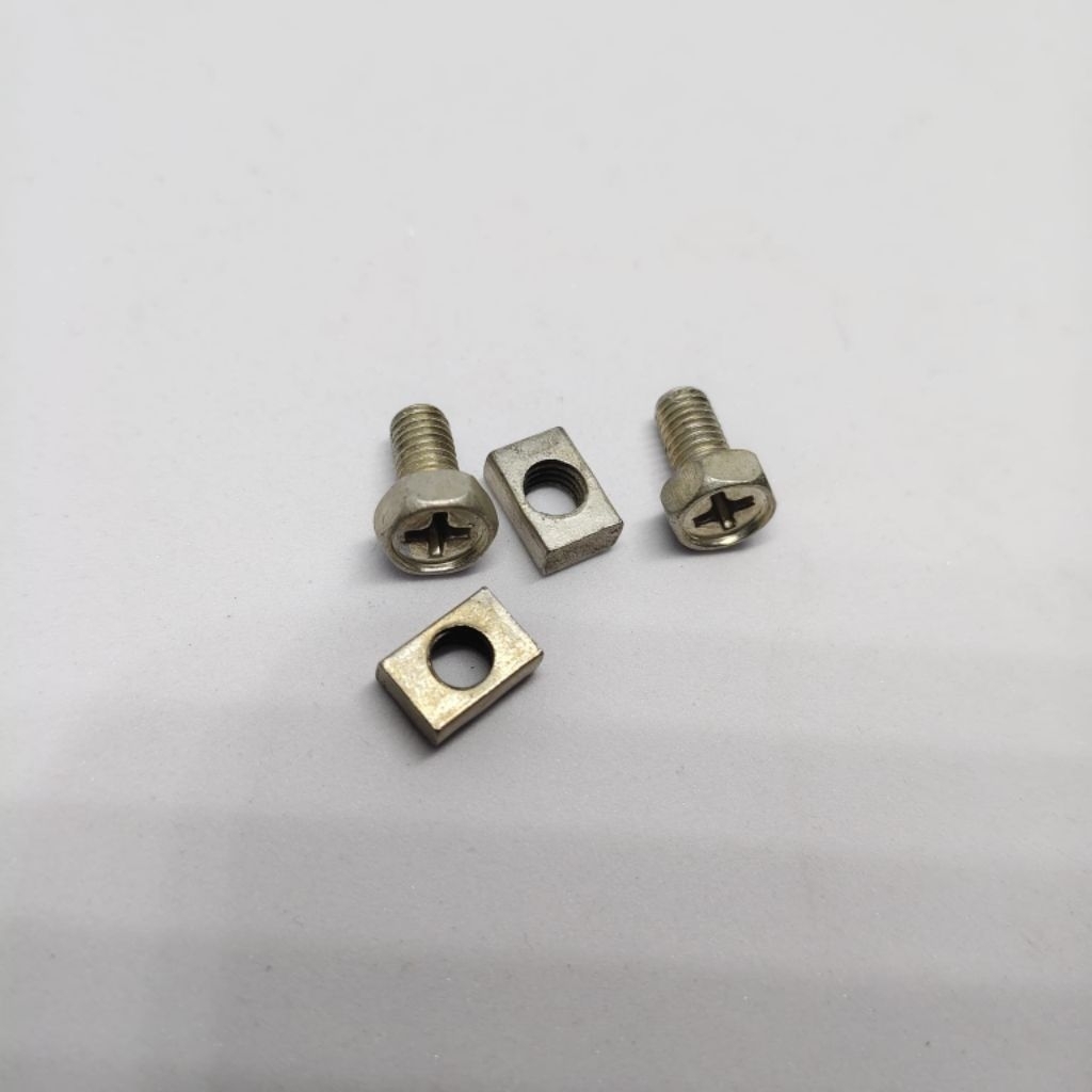 2set baut aki kering mur kotak Original ALUMUNIUM TEMBAGA