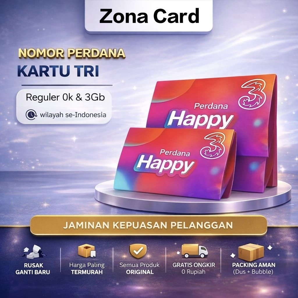 Kartu Perdana ( 3 Tri ) - Nasional masa aktif panjang 4 bulan