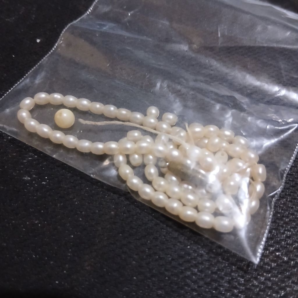 Mutiara Air Tawar Asli 3mm - Lulus Tes Bakar - Alami