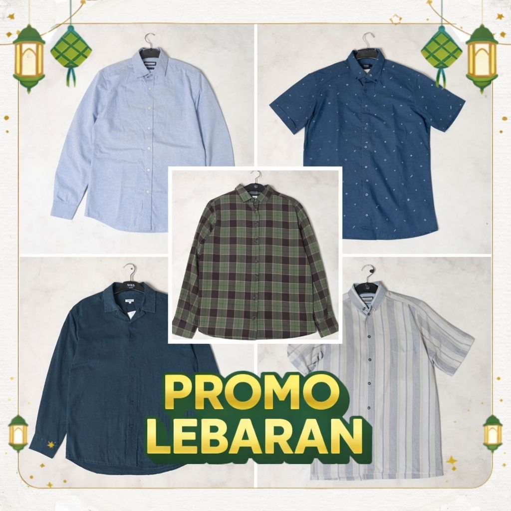 Promo Kemeja Lengan Pendek dan Lengan Panjang Pria Wanita Second Bekas