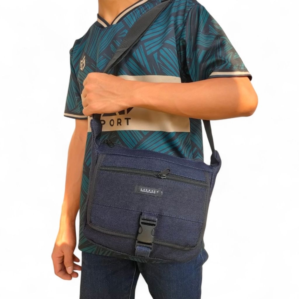 Tas Selempang Jeans kualitas premium tas pria terbaru tas kampus Slingbag trendi