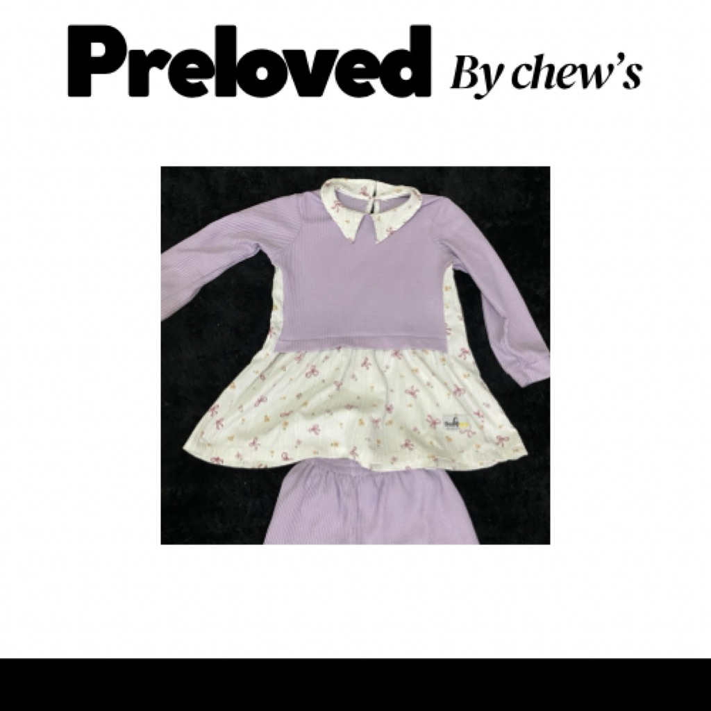 [ PRELOVED ] setelan anak lilac babyara - preloved by chew's