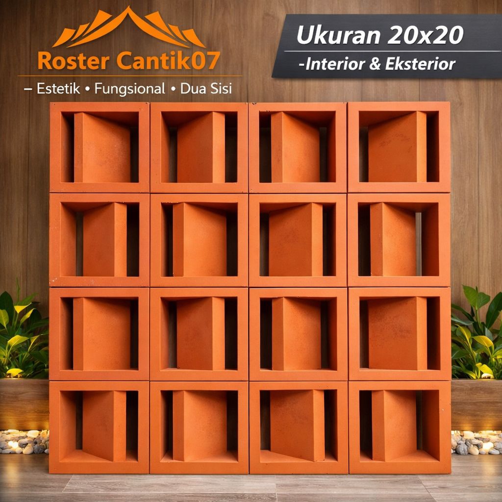 roster minimalis / roster beton angin angin rumah roster motif nako lubang dua