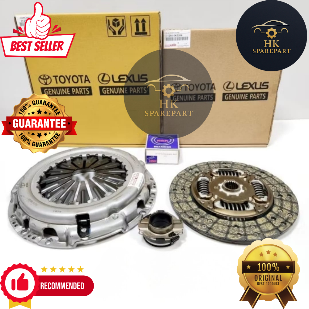 KAMPAS KOPLING SET FORTUNER DIESEL 2.5CC HILUX 2.5CC 2KD ORIGINAL ASLI MADE IN JAPAN