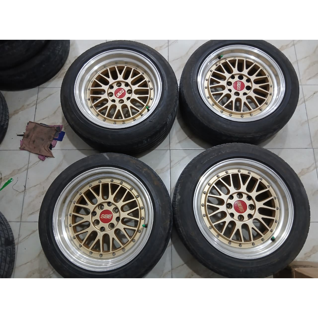 Velg Mobil Seken R16x7,5/8,5 BBS LM Lubang 5 Murah Pelek Second Ring 16 Pcd 4x100/4x114 Kota Semaran