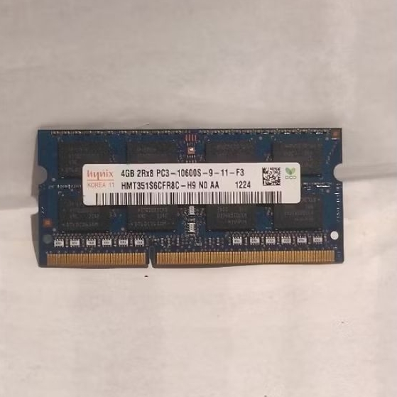 RAM Laptop Hynix 4GB DDR3 PC3-10600S 1333MHz SODIMM Original Second Normal