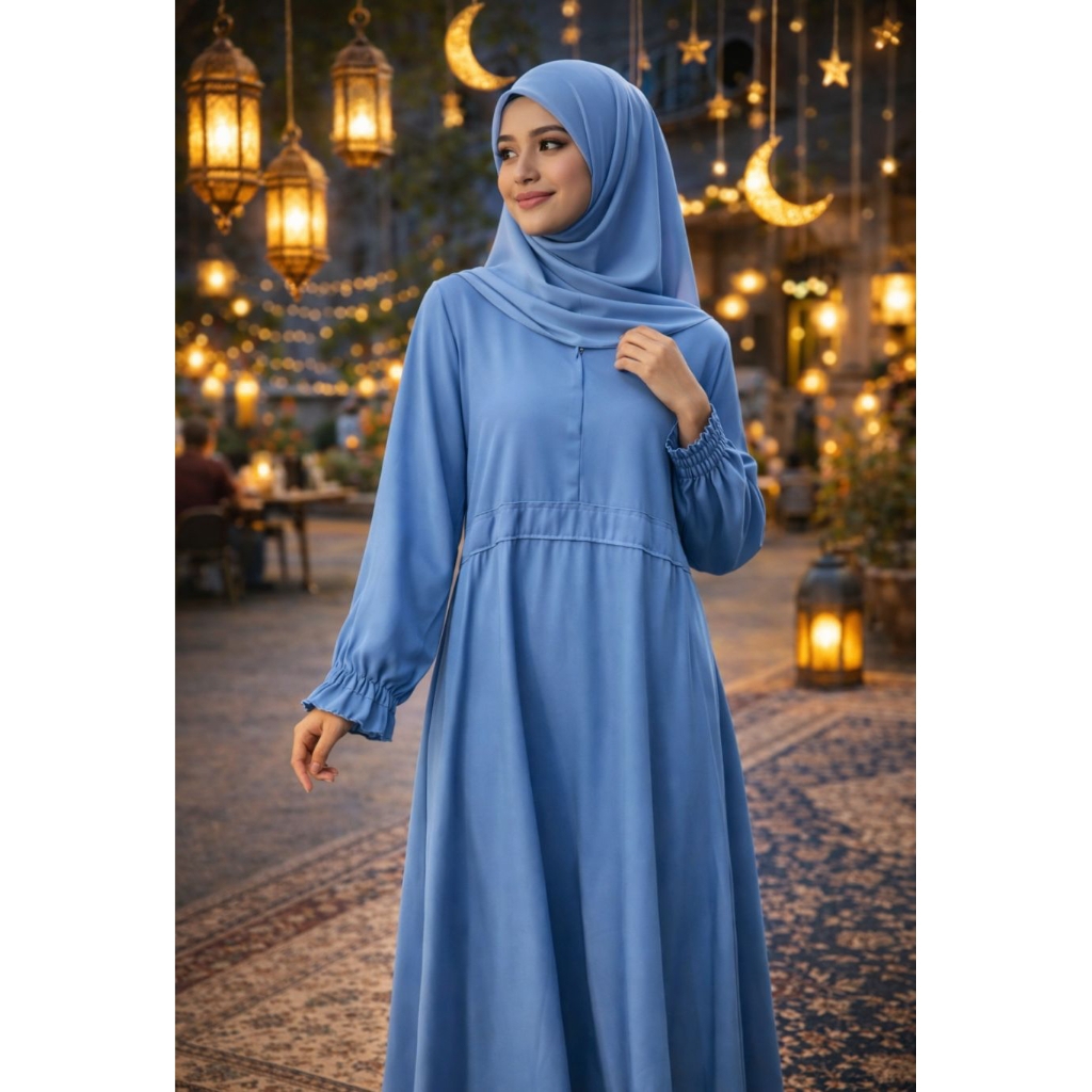 Gamis Syari Gerai Aliyah Premium Nyaman Dipakai