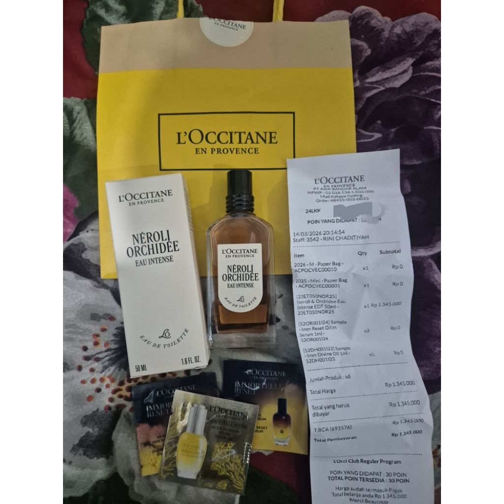 L'occitane neroli orchidee eau intense parfum