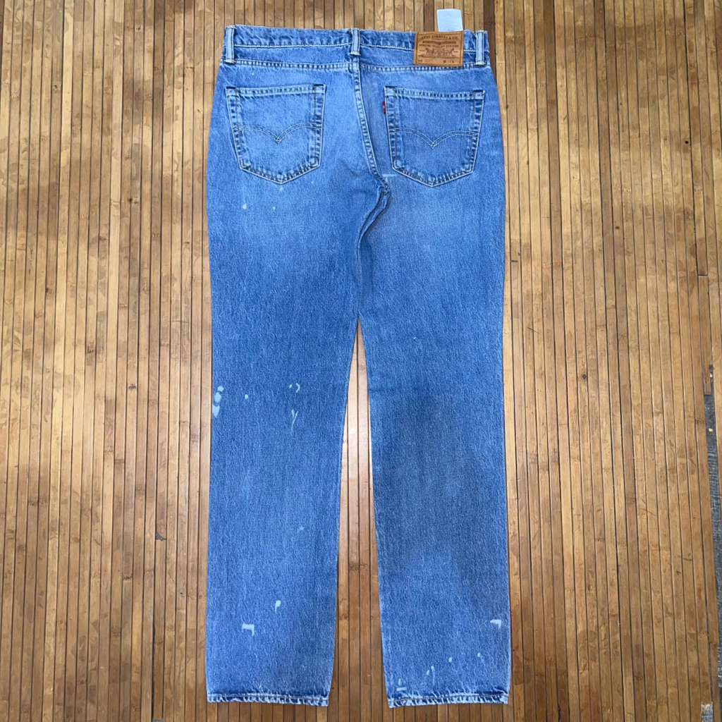 LEVIS 511 SLIM FIT CLASSIC BLUE SPLASH PAINTED DENIM JEANS