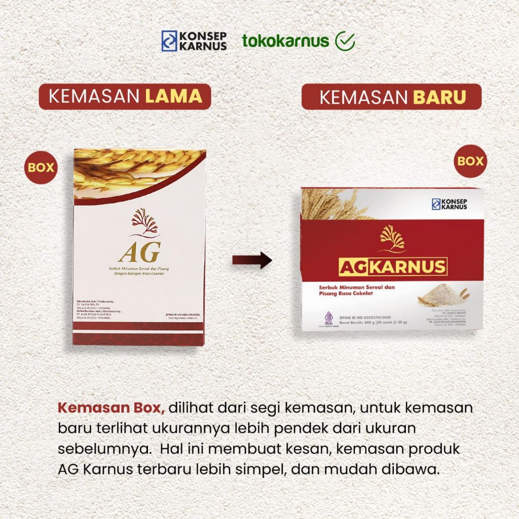 AG Karnus Original Nutrisi Lambung Diabed Dll Alga Gold Cereal Kemasan Box isi 20 Sacet Alga Kolagen