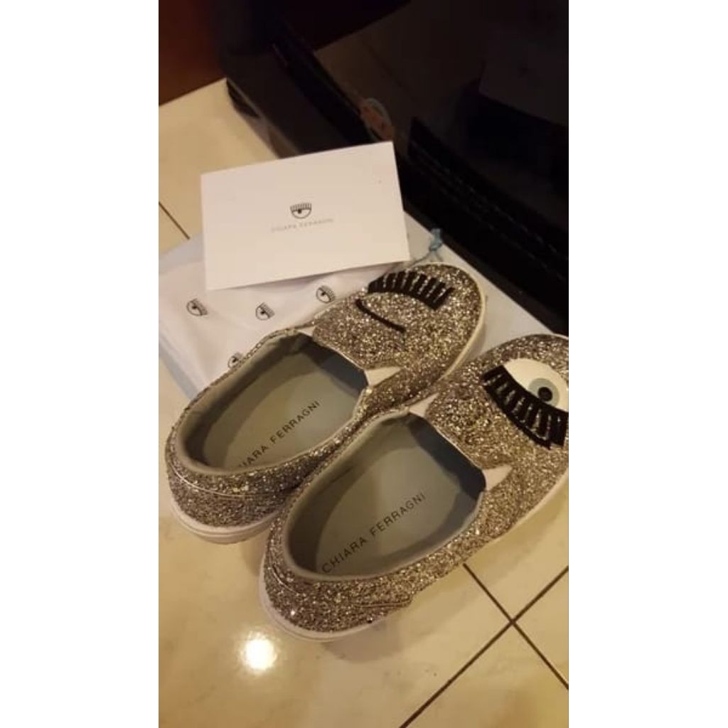 chiara ferragni sneaker gliter preloved