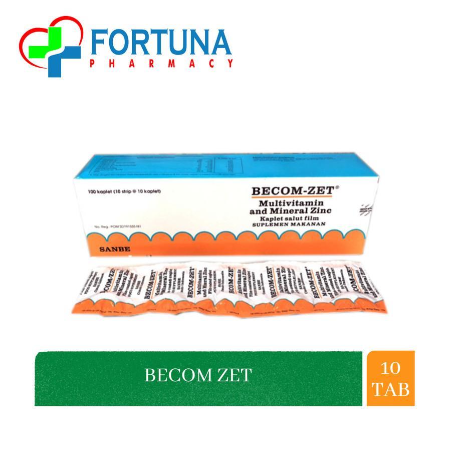 BECOM-ZET Multivitamin Tablet dengan Zinc untuk Daya Tahan Tubuh