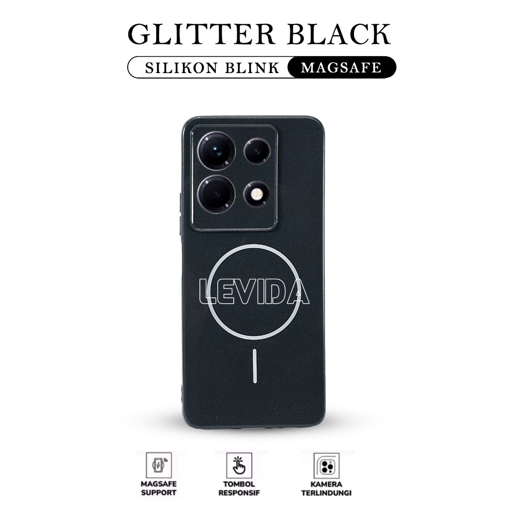 Soft Candy Glitter Black Case For Infinix Note 30 Infinix Note 30 Pro Infinix Note 40 Infinix Note 4