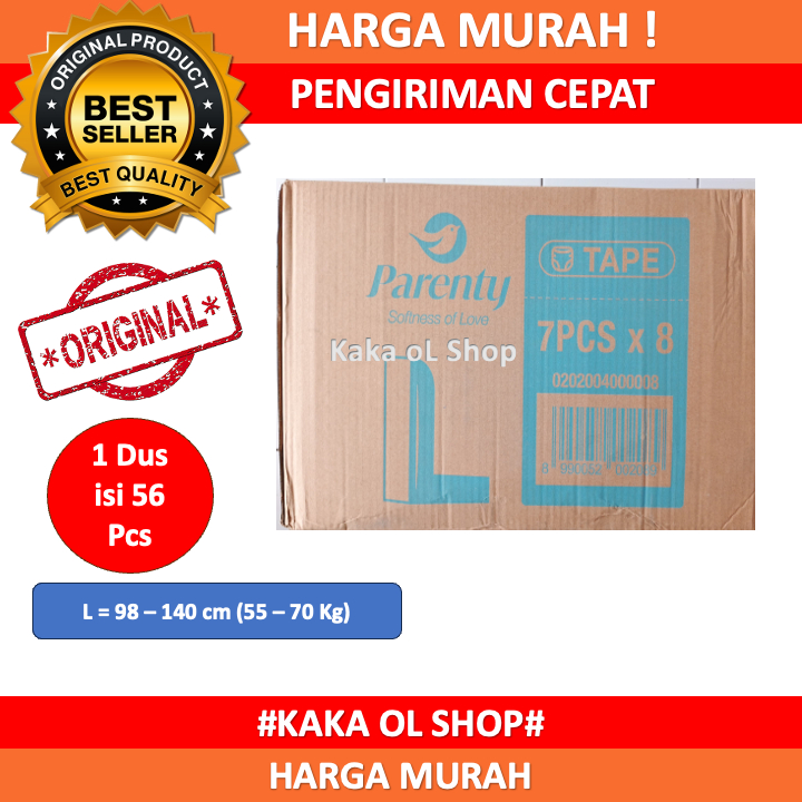 Parenty Popok Perekat Dewasa / Popok Dewasa Perekat Ukuran M8/L7/XL6 Kemasan Karton