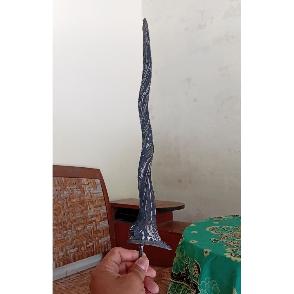 Bilah Keris Pandawa Cinarito Luk 5 Pamor Buntel Mayit