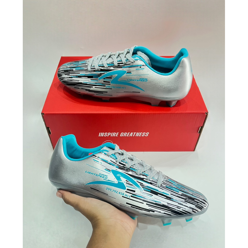 Sepatu Bola Lightspeed Reborn Silver Aqua