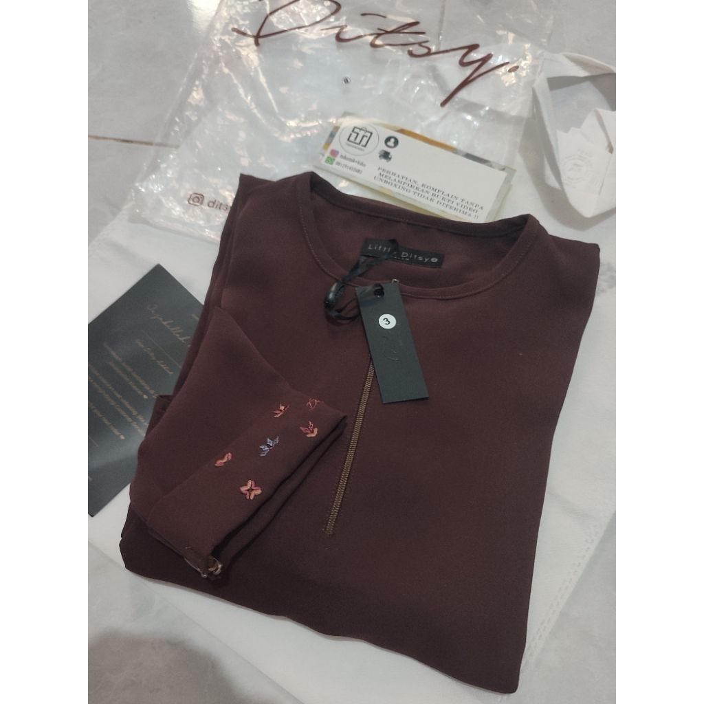 DITSY MOSLEM Little Lyaala Brunette size 3 Abaya Bordir Anak