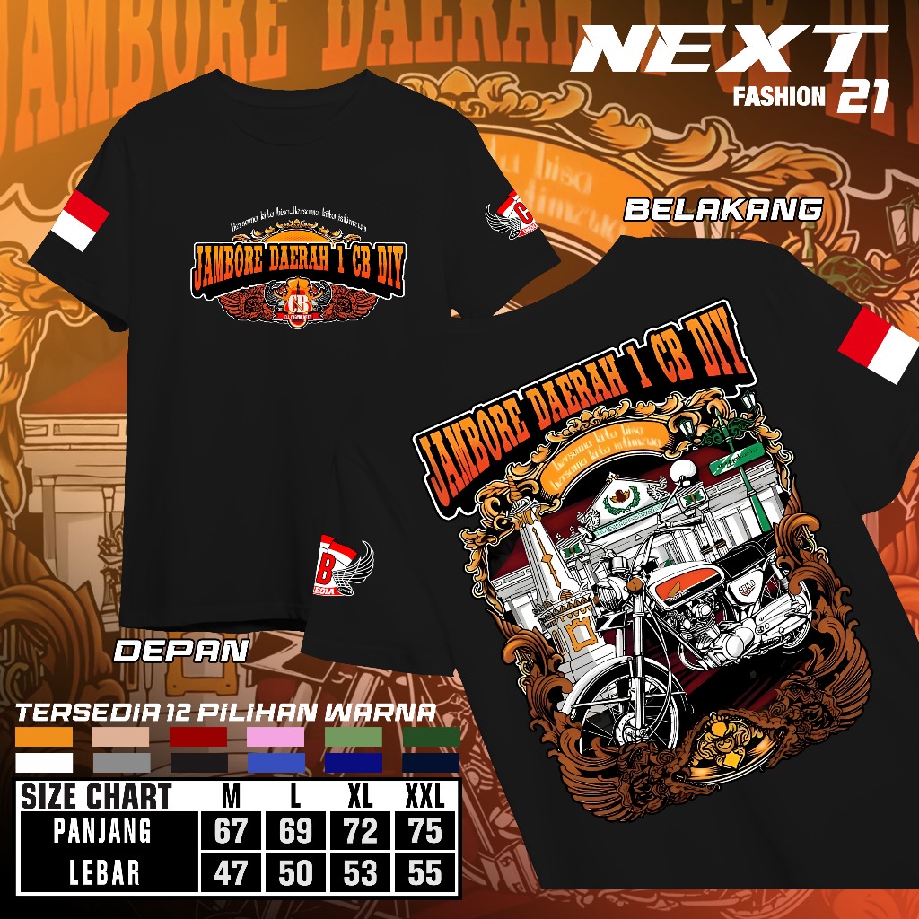 Kaos Acara JAMBORE DAERAH 1 CB DIY JOGJA