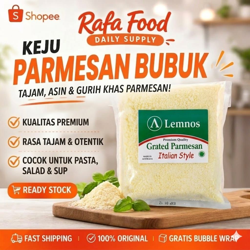 Lemnos Parmesan Cheese 250 GR / Grated Parmesan / Parmesan Parut / Parmesan Australia/ Parmesan Bubu