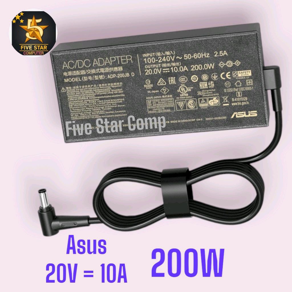 Adaptor Charger Laptop ASUS TUF Dash 15  F15 FX516P FX516PR FX516PM 20V 10A 200W